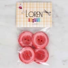 Loren Crafts 4lü Kırmızı Düğme - 1725