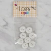Loren Crafts 8 li Beyaz Balık Düğme - 568
