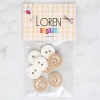 Loren Crafts 8li Çapa Düğme Bej - 0357