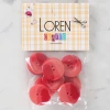 Loren Crafts 8li Düğme Kırmızı - 1128