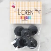 Loren Crafts 8li Düğme Koyu Gri - 1122