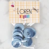 Loren Crafts 8li Düğme Mavi - 1132