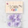 Loren Crafts 8li Düğme Mor - 1136