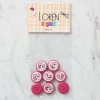 Loren Crafts 8 li Fuşya Kedi Düğme - 587