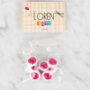 Loren Crafts 8 li Fuşya Uğur Böceği Düğme - 647