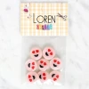 Loren Crafts 8li Gülen Yüz Düğme - 1022