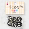 Loren Crafts 8 li Gülen Yüz Siyah Düğme - 0522