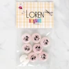 Loren Crafts 8li Kızgın Yüz Düğme - 1021