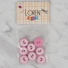 Loren Crafts 8 li Pembe Kalp Düğme - 473