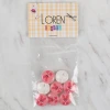 Loren Crafts 8 li Pembe Tavşan Düğme - 706