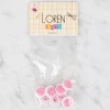 Loren Crafts 8 li Pembe Uğur Böceği Düğme - 646