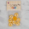 Loren Crafts 8 li Sarı Çapa Düğme - 607