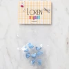 Loren Crafts 8 li Şeffaf Mavi Ayak Düğme - 272