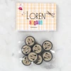 Loren Crafts 8 li Şeffaf Mavi Ayak Düğme - 272