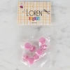 Loren Crafts 8 li Şeffaf Pembe Deniz Kabuğu Düğme