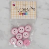 Loren Crafts pembe 8 li balık düğme - 571