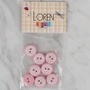 Loren Crafts pembe 8 li yuvarlak düğme - 447