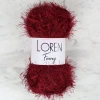 Loren Furry Bordo El Örgü İpi - RF026 - 34054