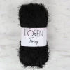 Loren Furry Siyah El Örgü İpi - RF1001 - 34066