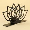 Loren Home Lotus Siyah Metal Peçetelik