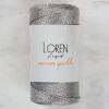 Loren Macrame Sparkle Simli Gri El Örgü İpi - RM 6