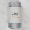 Loren Macrame Sparkle Simli Gri El Örgü İpi - RM 6