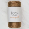 Loren Macrame Sparkle Simli Kahverengi El Örgü İpi