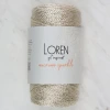 Loren Macrame Sparkle Simli Krem El Örgü İpi - RM
