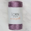 Loren Macrame Sparkle Simli Mor El Örgü İpi - RM 7