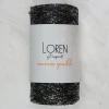 Loren Macrame Sparkle Simli Siyah El Örgü İpi - RM