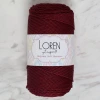 Loren Polyester Soft Macrame Bordo El Örgü İpi - LM039 - 34444