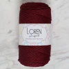Loren Polyester Soft Macrame Bordo El Örgü İpi - LM039 - 34444