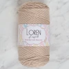 Loren Polyester Soft Macrame Taş Rengi El Örgü İpi - LM005 - 34428