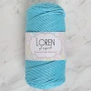 Loren Polyester Soft Macrame Turkuaz El Örgü İpi - LM045 - 34447