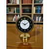 Mermer Işıltısı Gold 25 x 20 Cm Metal Masa Saati