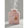 Mutlu Robot Hayvan Figürlü Pembe Peluş Sıcak Su Torbası 1 Lt – Yumuşak Kılıf, Uzun Süre Sıcak Tutan Termal Su Torbası