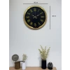 Noble Gold Black 40 Cm Metal Duvar Saati
