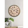 Nostalji Stil 40 Cm Metal Eskitme Duvar Saati