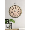 Nostalji Stil 40 Cm Metal Eskitme Duvar Saati