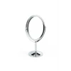Oval Masaüstü Ayaklı 360° Dönebilen, İşyeri, Seyahat İçin Mini Krom Ayna 15X25CM