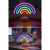 Plastik Gökkuşağı Neon LED Işık – Dekoratif Renkli Masaüstü ve Ambiyans Aydınlatması