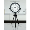 Pure Black Roma Rakamlı Üç Ayaklı Metal Masa Saati