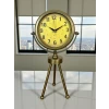 Retro Antique Üç Ayaklı Metal Eskitme Masa Saati