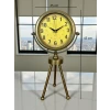 Retro Antique Üç Ayaklı Metal Eskitme Masa Saati