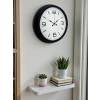 Sade & Şık Siyah 40 Cm Metal Dekoratif Duvar Saati