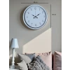 Sade Tasarım Beyaz 40 Cm Metal Standart Duvar Saati