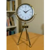Saray Zarafeti Gold Tripod Üç Ayaklı Metal Masa Saati