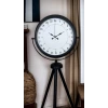 Siyah 24 Saat Göstergeli Özel Tasarım Tripod Ayaklı Saat
