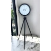Siyah 24 Saat Göstergeli Özel Tasarım Tripod Ayaklı Saat