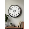 Siyah Klasik 52 Cm Modern Duvar Saati